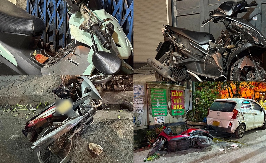 Kinh hoàng vụ xe tải tông liên hoàn 6 phương tiện tại Hoàng Mai rồi bỏ trốn