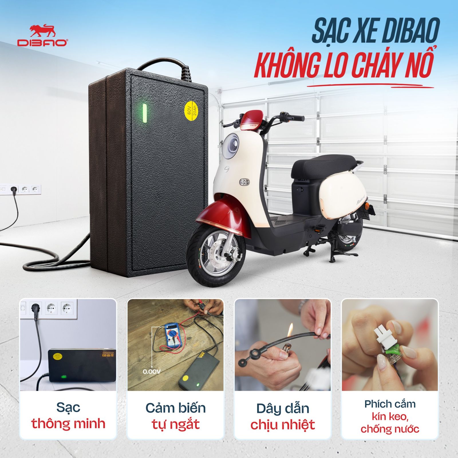 Các nguyên tắc sạc pin xe máy điện, xe đạp điện an toàn, không lo cháy nổ