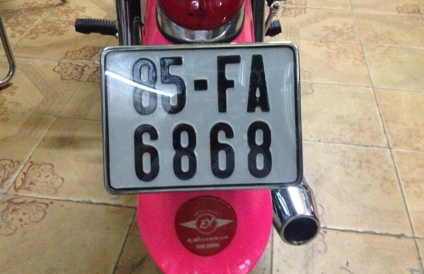 Hình ảnh một biển số xe máy 50cc thuộc tỉnh Ninh Thuận