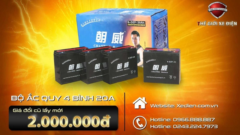 Bộ 5 acquy thiên năng M7 20Ah