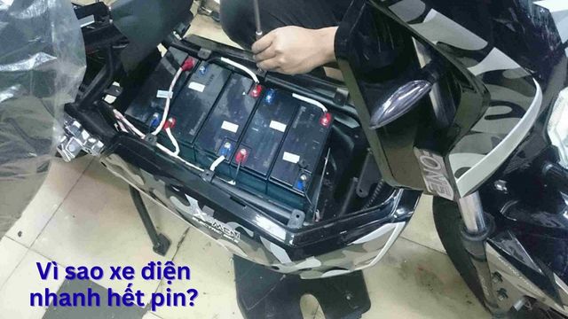 Vì sao xe điện nhanh hết pin?
