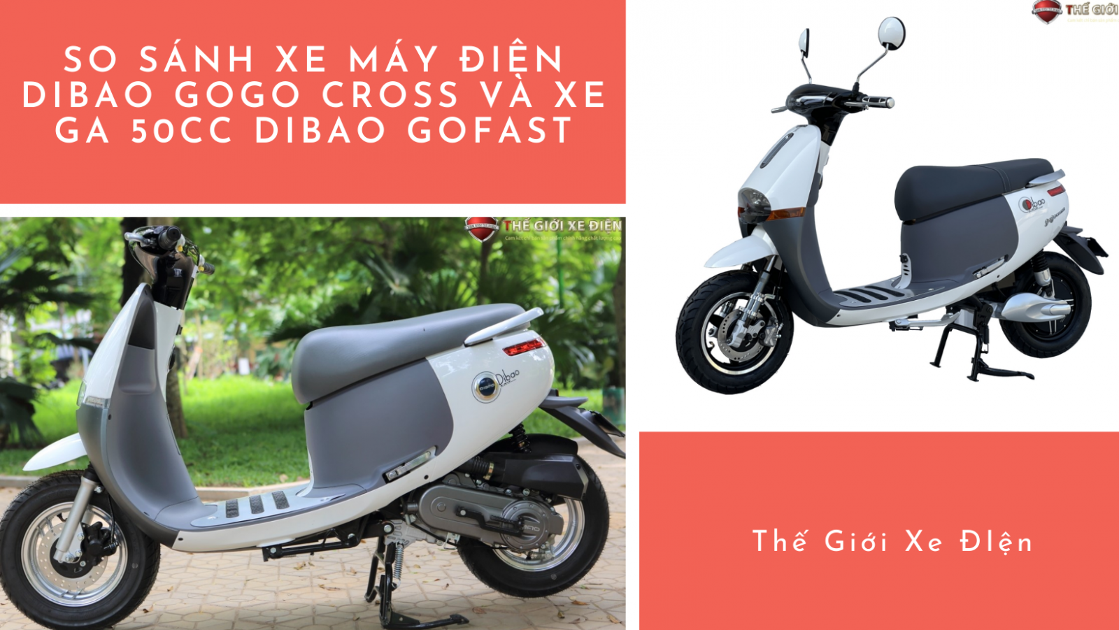 Xe máy điện Dibao Gogo Cross và xe ga 50cc Dibao Gofast