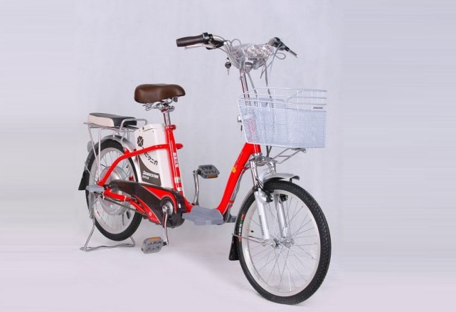 Xe đạp điện Bridgestone npkmd màu đỏ