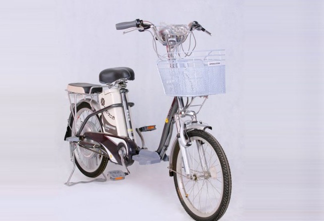 Xe đạp điện Bridgestone npkmd màu ghi