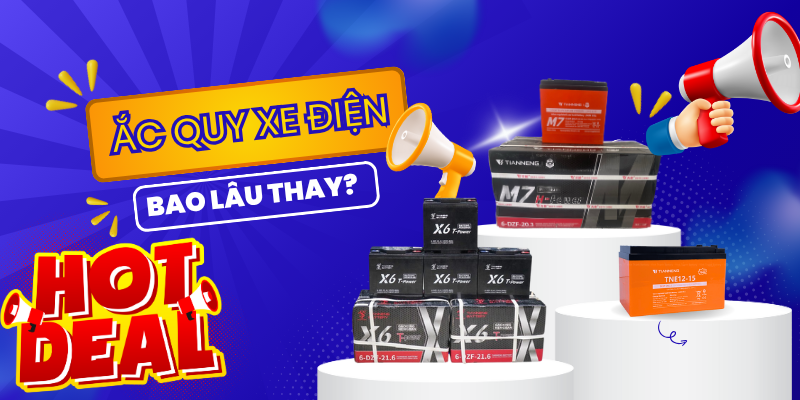 bao lâu phải thay ắc quy xe điện