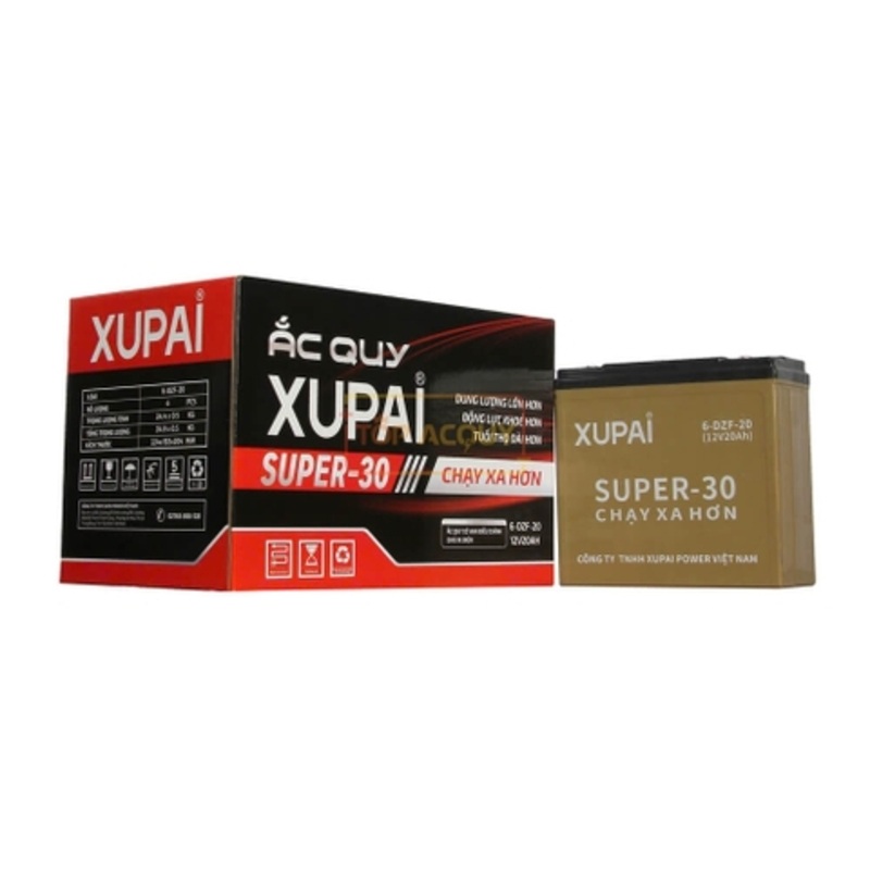Bộ 5 ắc quy XuPai 20Ah