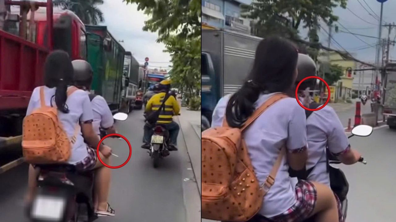 Cảnh tỉnh tới phụ huynh khi CSGT TP HCM bắt nữ sinh đi xe máy không đội mũ bảo hiểm, hút thuốc