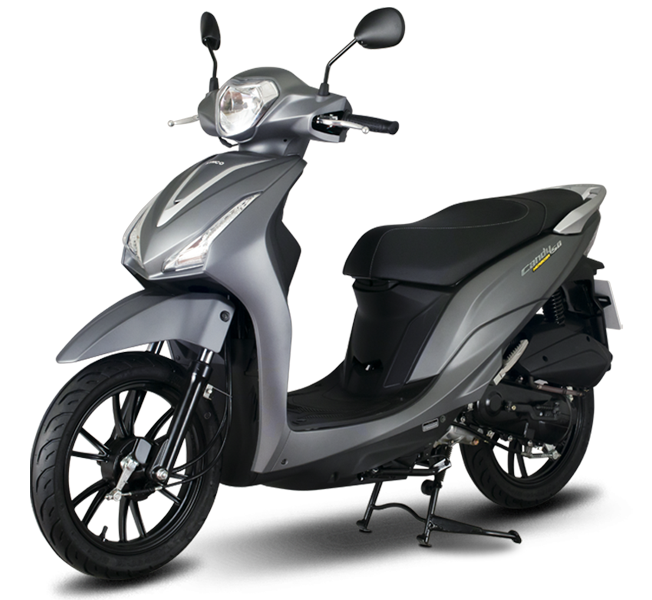 Xe Ga 50cc KYMCO Candy Hermosa Xám/Đen Nhám Chính Hãng