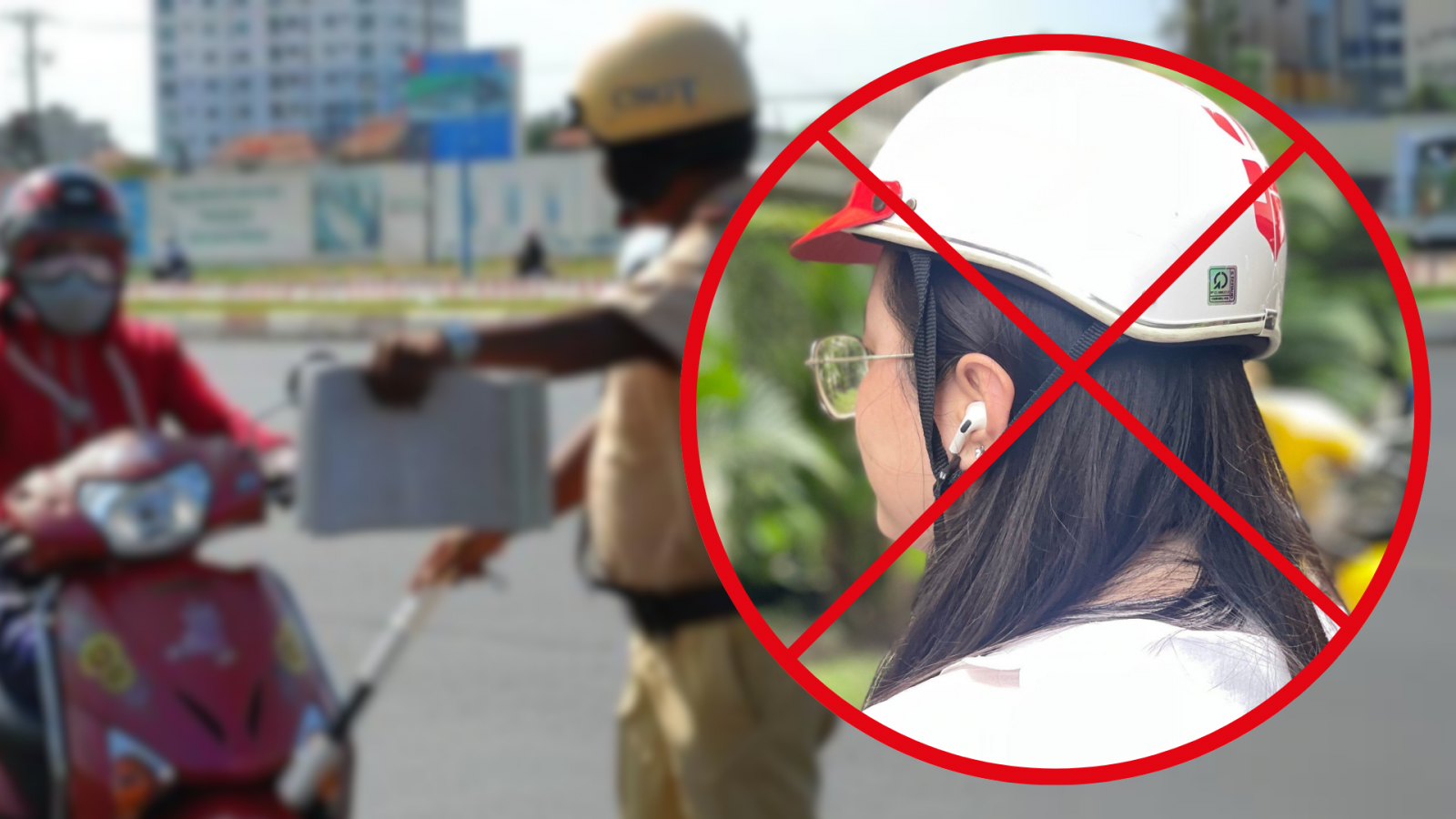 Mức phạt được nâng lên khi vừa đi tham gia giao thông vừa đeo tai nghe