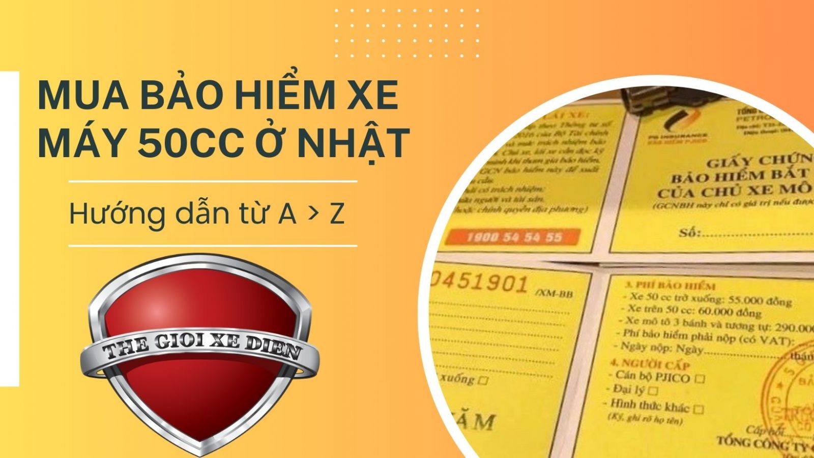 Mua bảo hiểm xe máy 50cc ở Nhật 