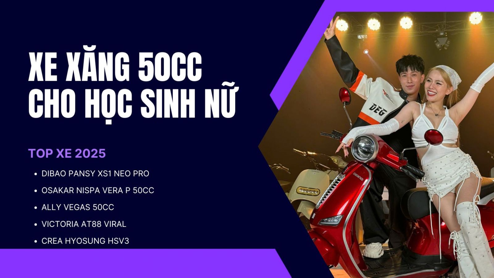 xe xăng 50cc cho học sinh nữ