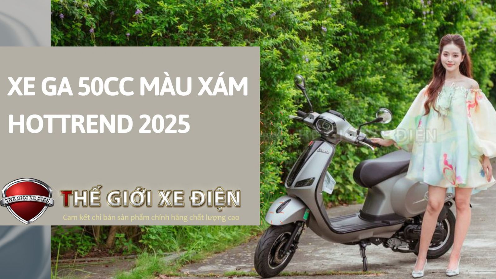 xe ga 50cc màu xám