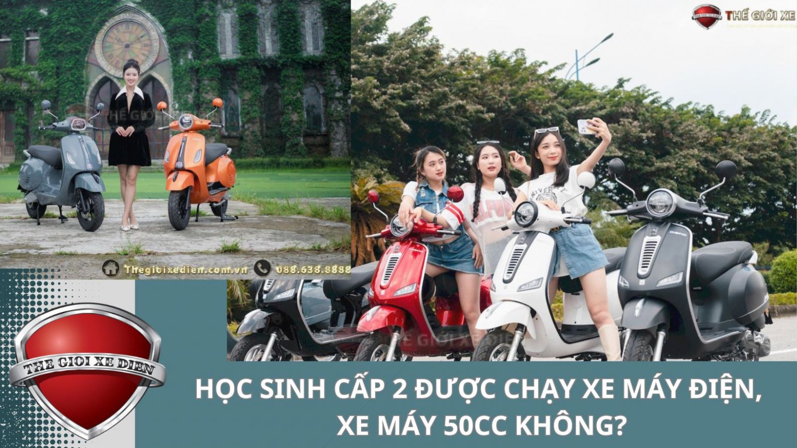 Học sinh cấp 2 được chạy xe máy điện, xe máy 50cc không?