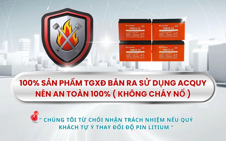 baner ắc quy xe điện chống cháy nổ