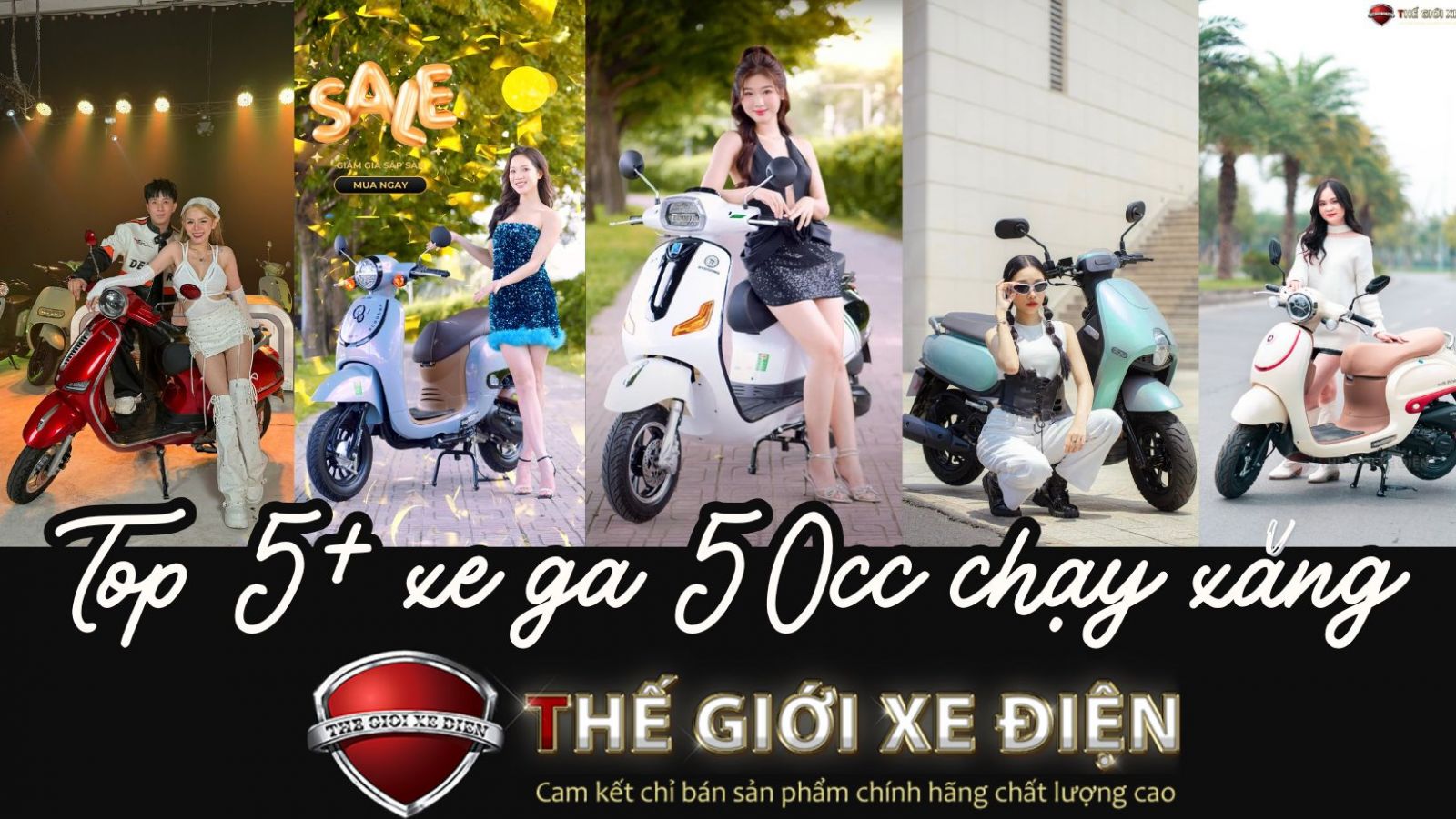 top 5 xe ga 50cc chạy bằng xăng không bằng lái