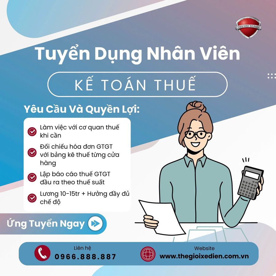 tuyển dụng nhân viên kế toán thuế