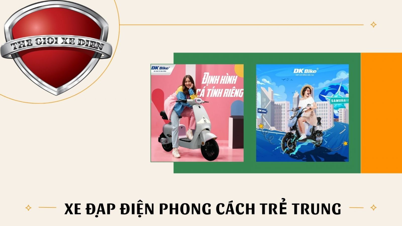 xe đạp điện phong cách trẻ trung