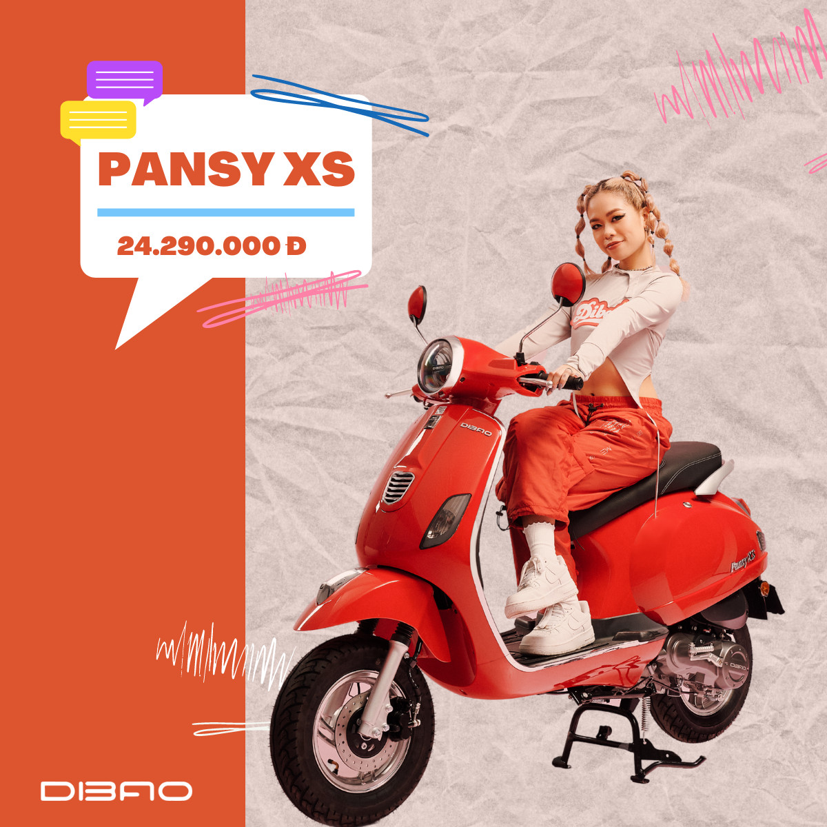 xe máy 50c Pansy XS Dibao