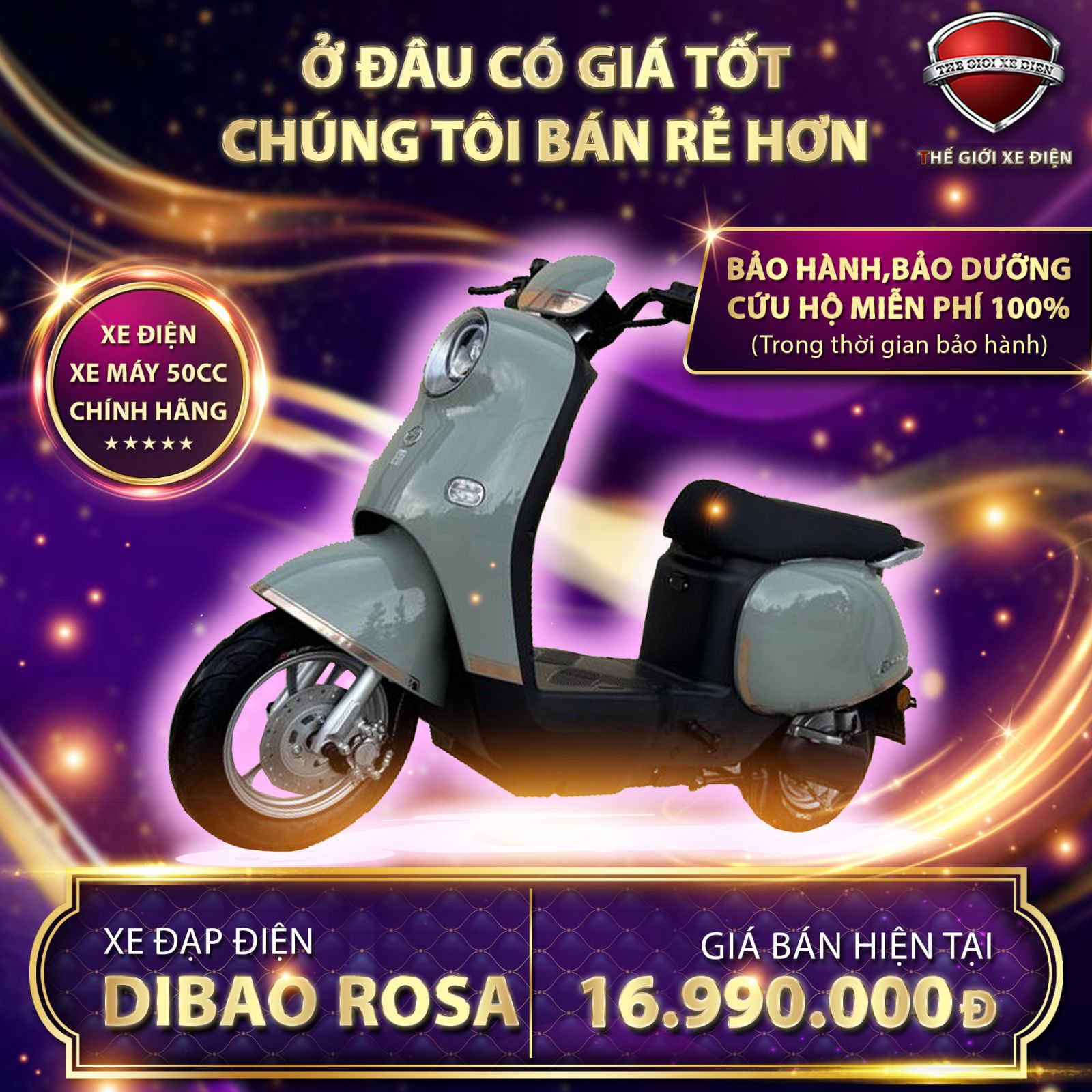 xe đạp điện dibao rosa