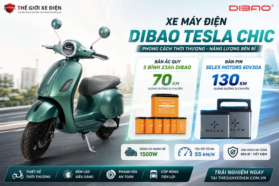 xe máy điện dibao tesla chic
