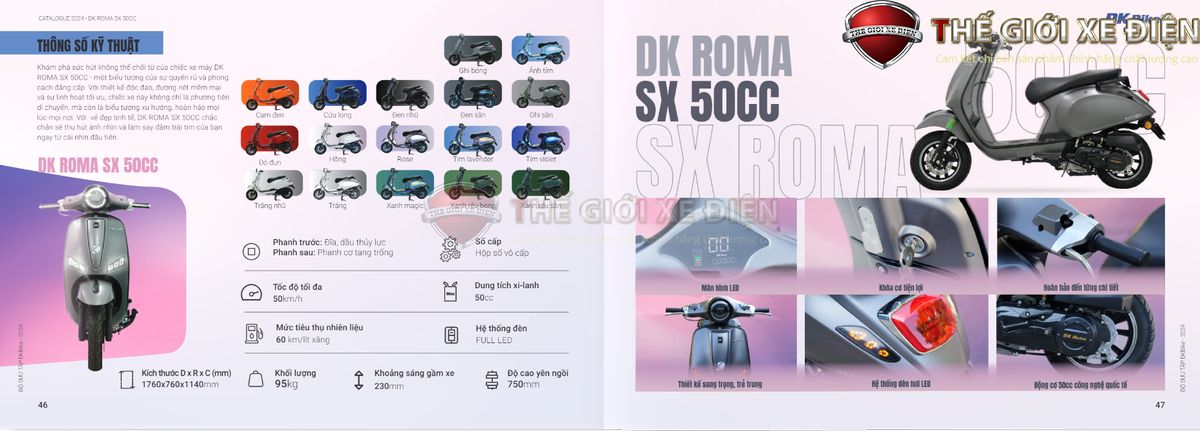 xe 50cc dk roma sx giá bao nhiêu