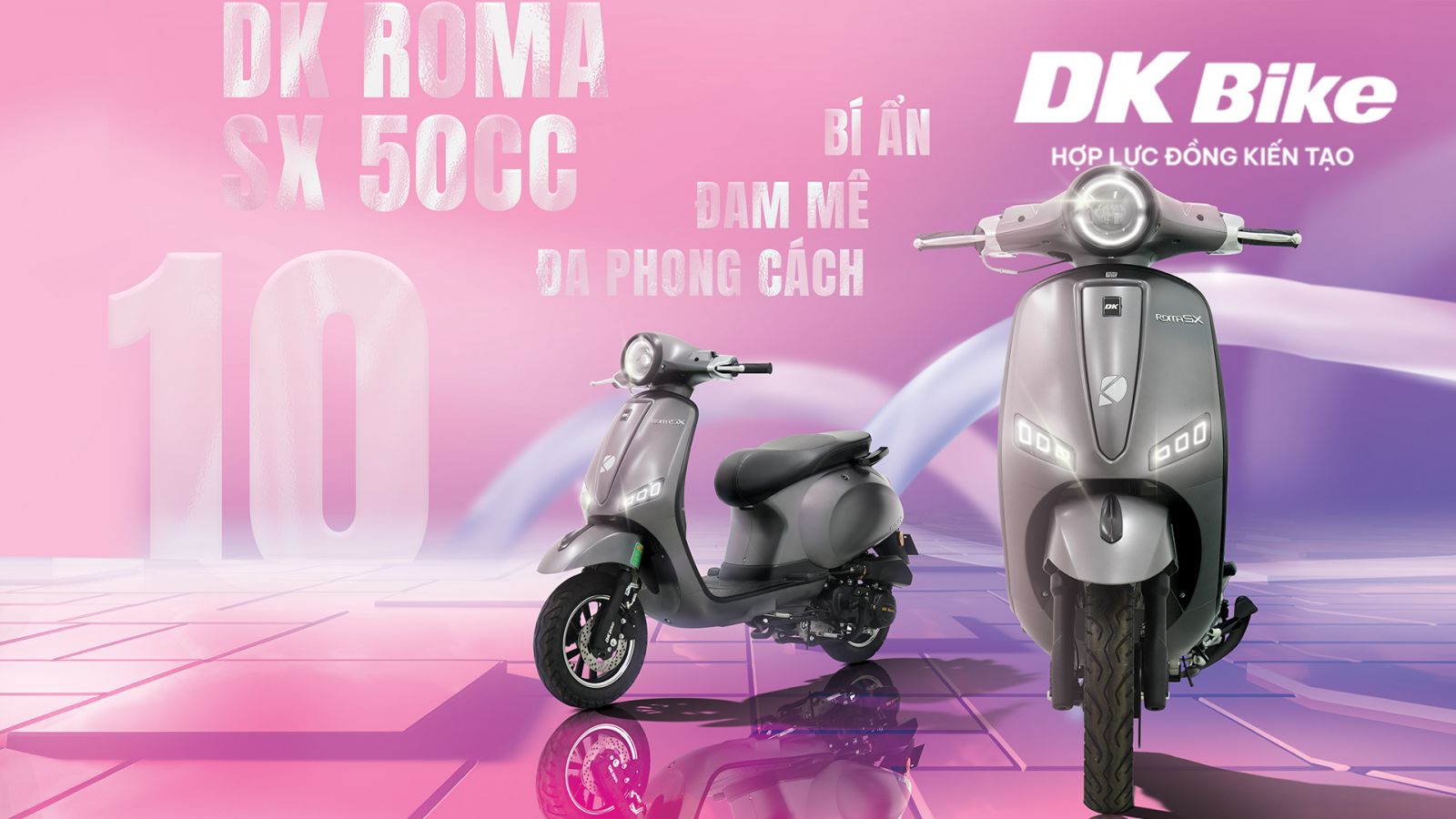 Ưu đãi xe máy 50cc bùng nổ - DK Roma Lite S