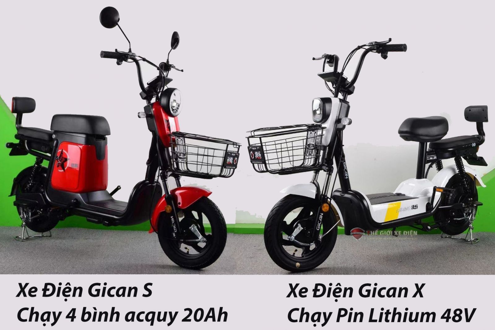 xe đạp điện gican 2 phiên bản