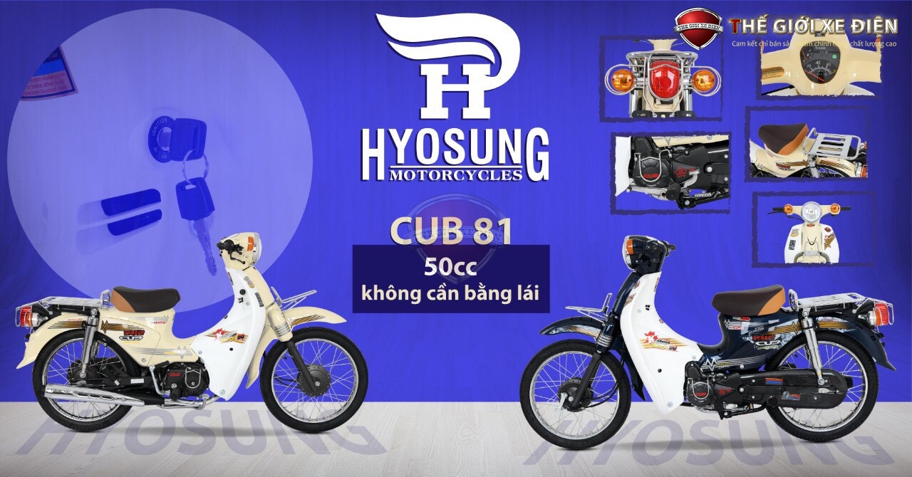 xe số 50cc dưới 15 triệu cub hyosung