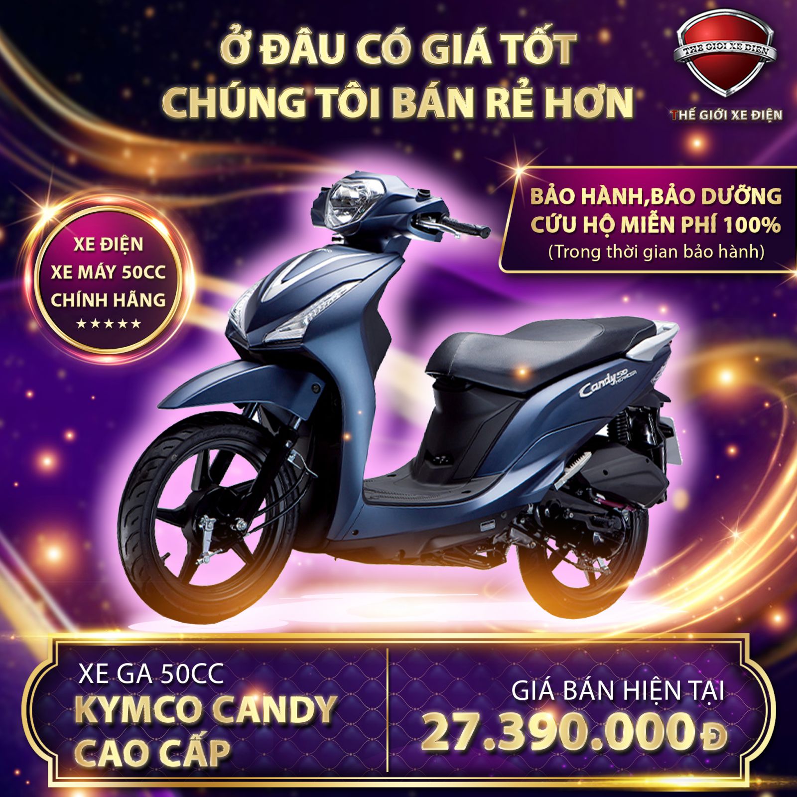 giá xe máy kymco candy hermosa 50cc