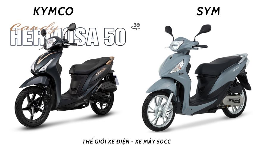 so sánh xe kymco và sym 50cc