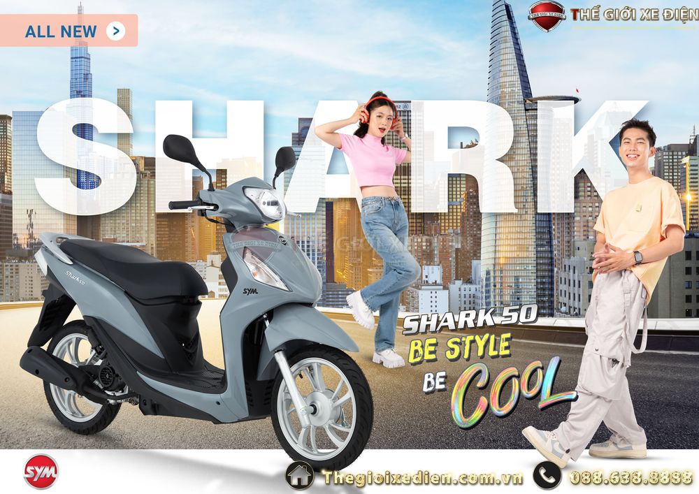 xe ga 50cc SYM Shark chính hãng