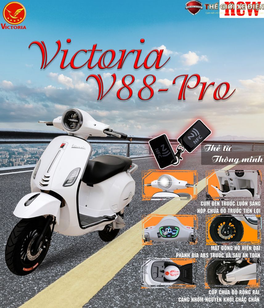xe máy điện victoria v88 đèn tròn