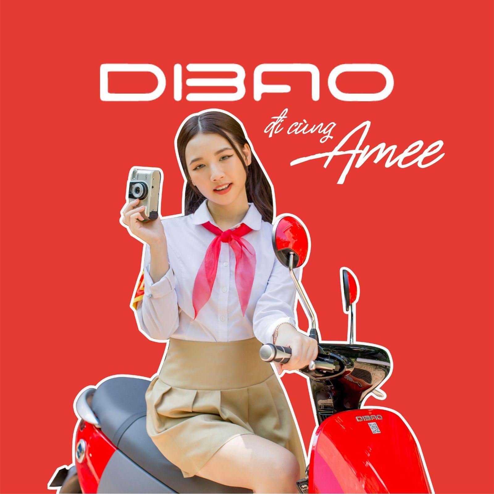 Ca sĩ Amee nổi bật với xe ga 50cc Gofast Dibao