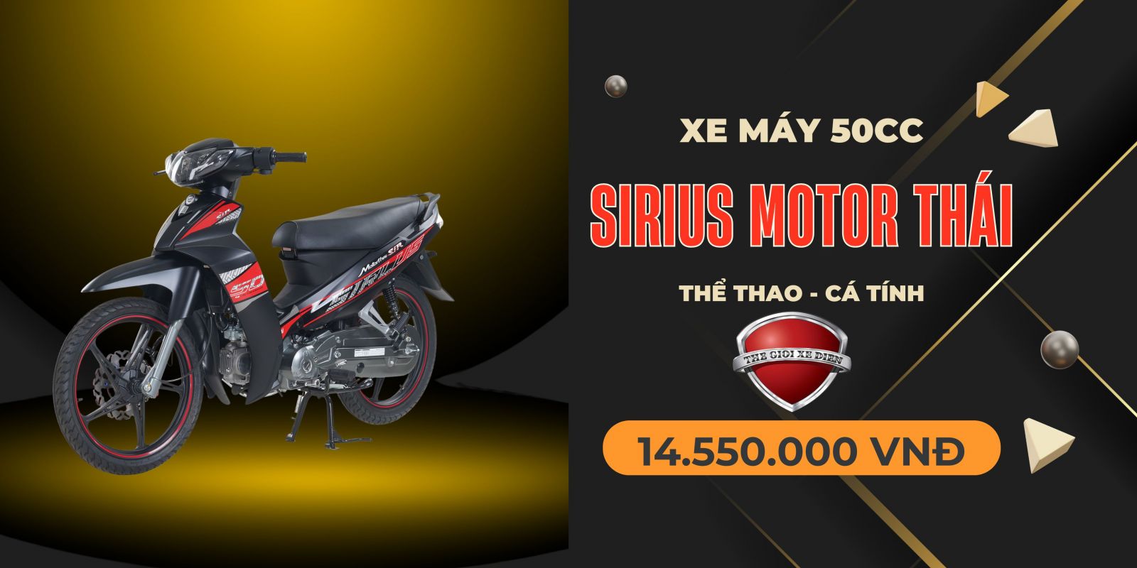 xe máy 50cc sirius motor thái thế hệ mới