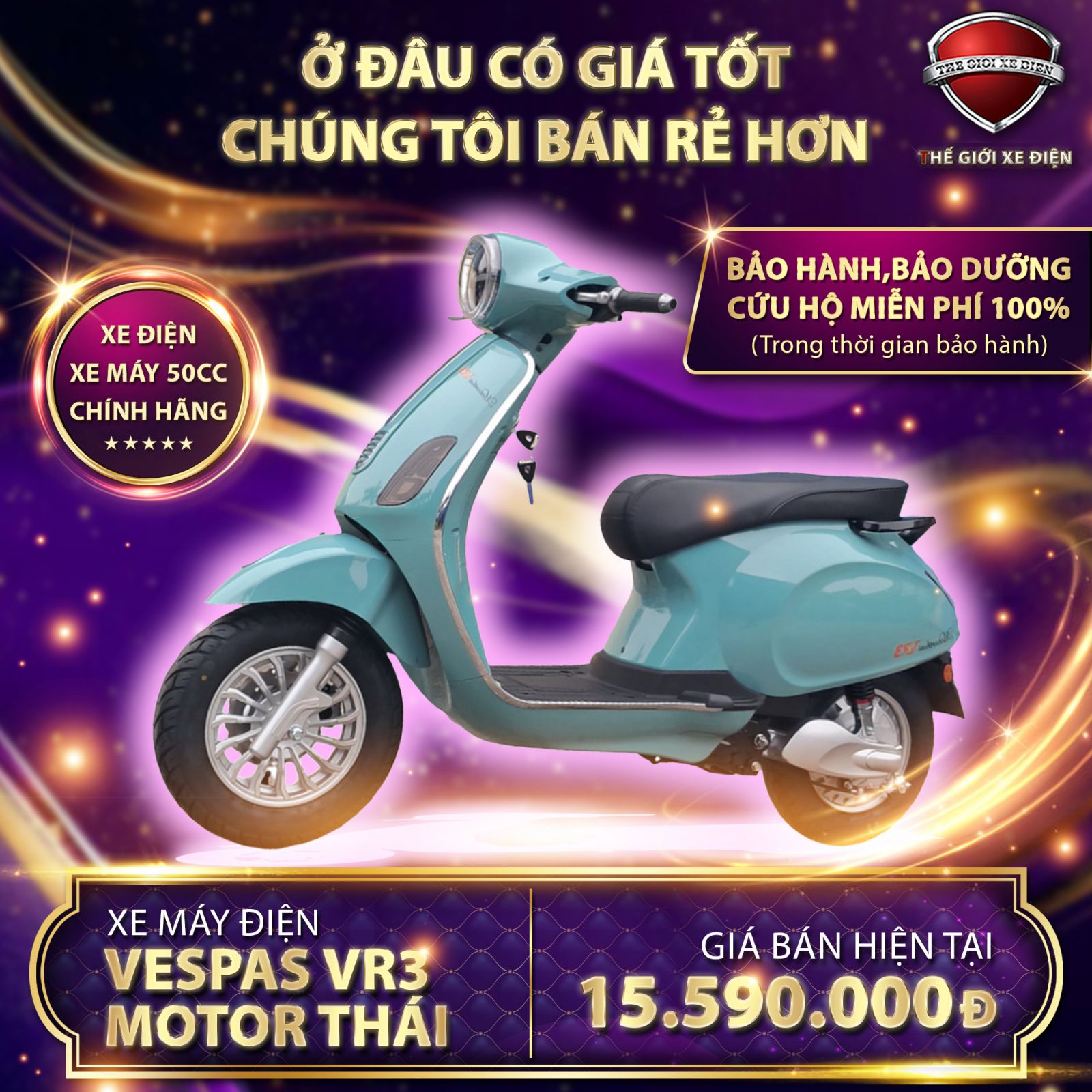 top 12 xe máy điện - Motor Thái Vespa