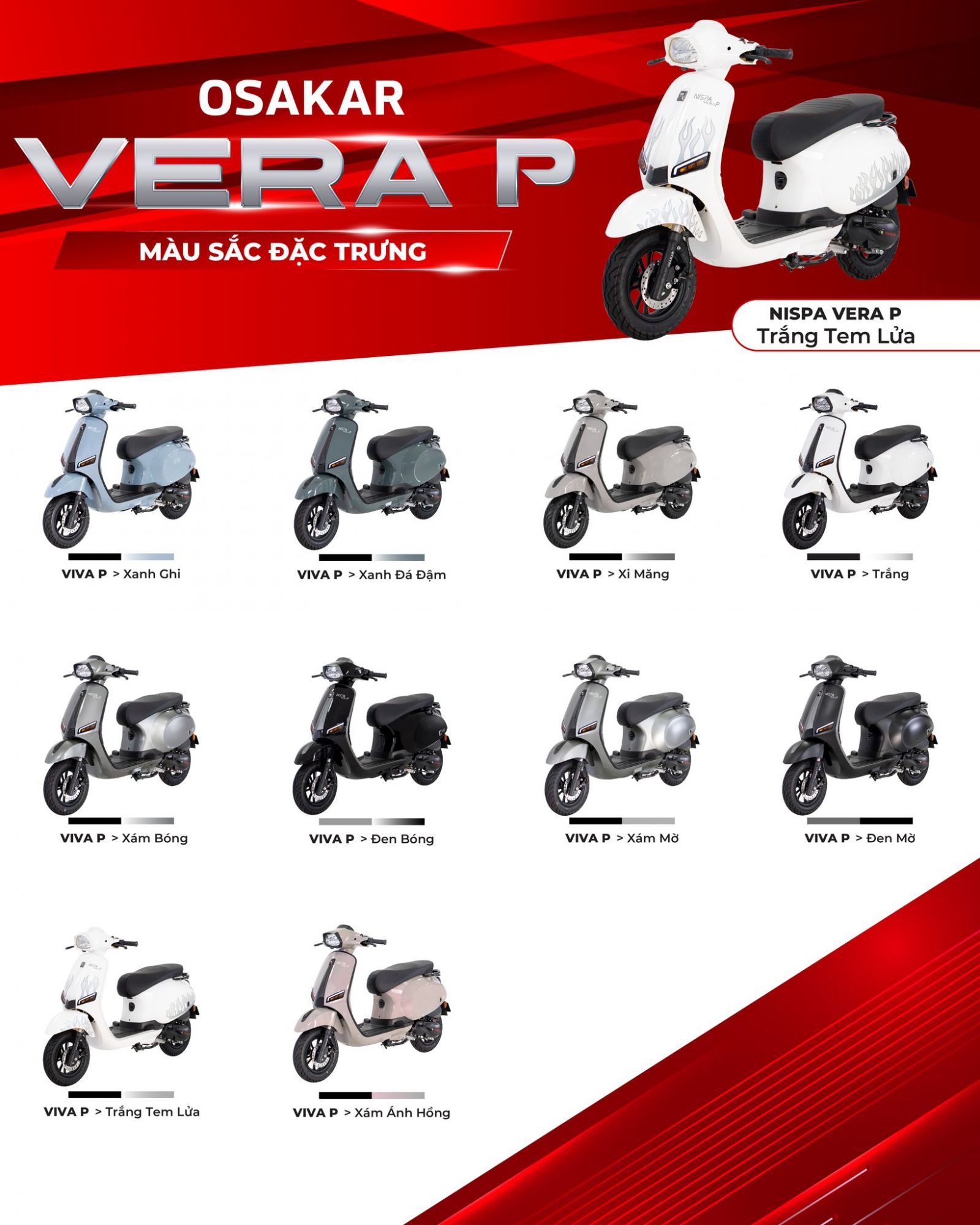 doanh số xe ga 50cc năm 2025 - Osakar Vera P