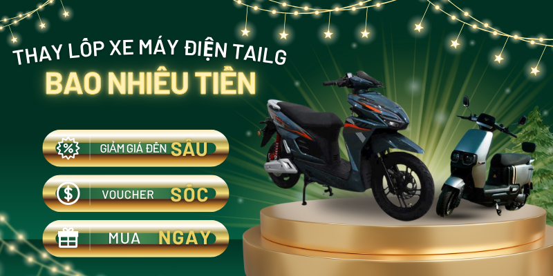 Thay lốp xe máy điện Tailg bao nhiêu tiền?