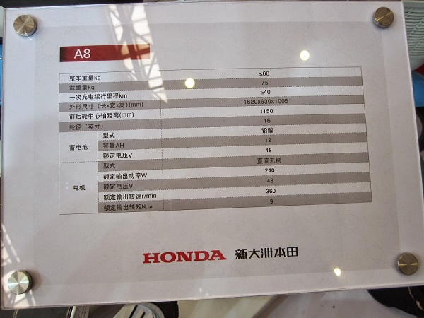 Thông số kỹ thuật xe đạp điện Honda A6