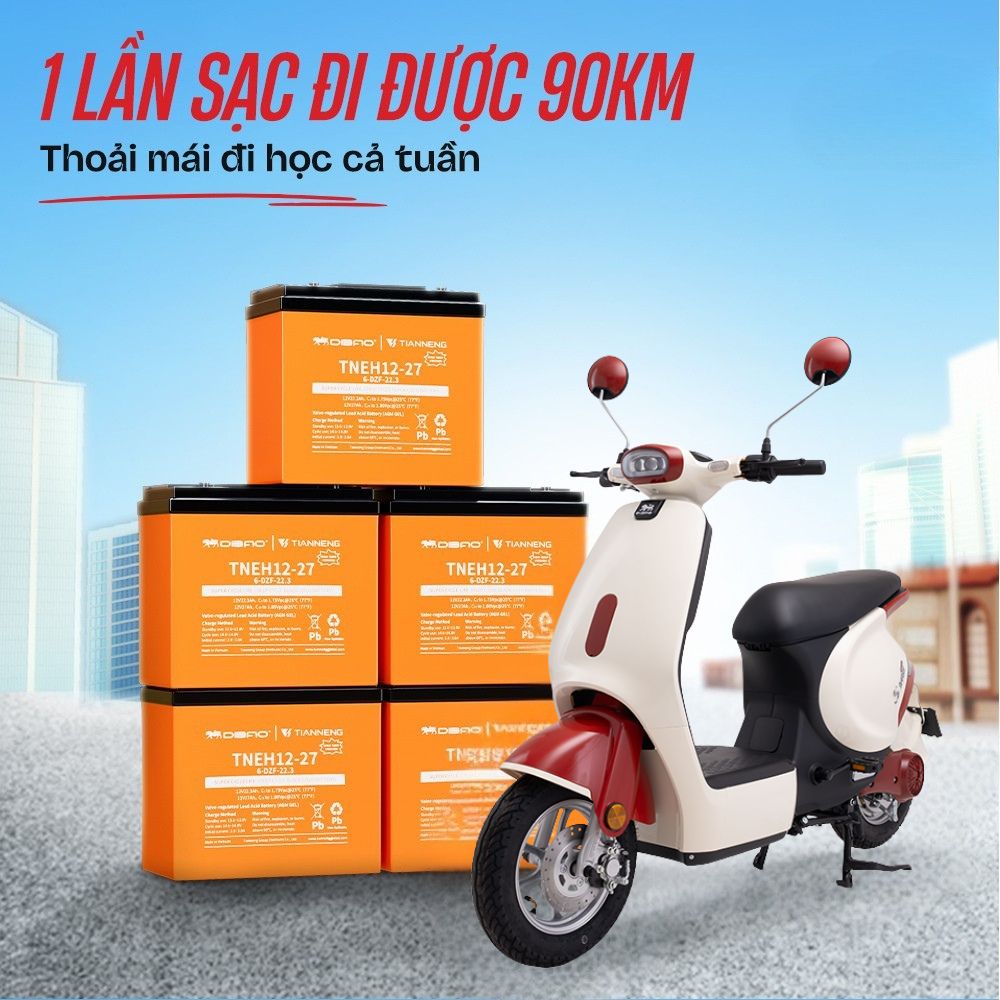 xe điện chạy ắc quy axit chì