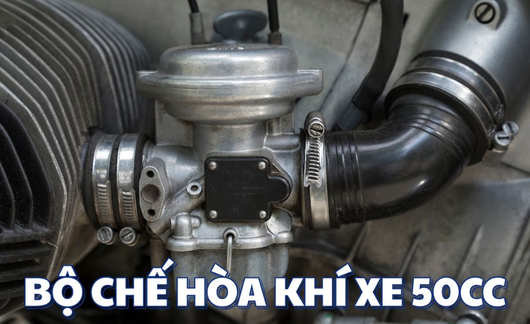 xe máy 50cc đa phần sử dụng bộ chế hòa khí