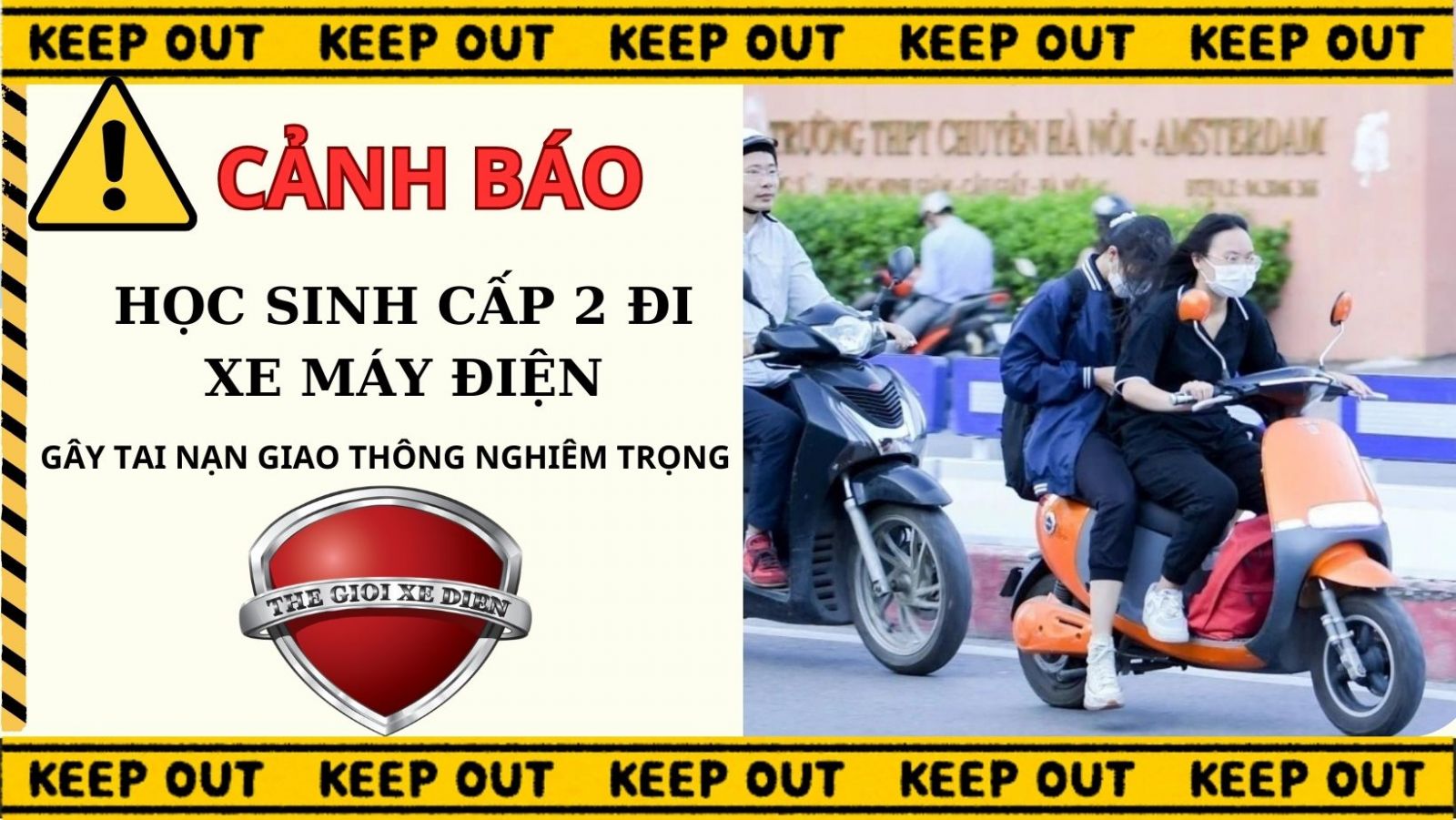 học sinh cấp 2 đi xe máy điện gây tai nạn nghiêm trọng