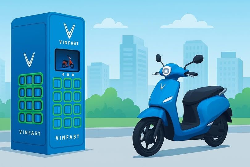 hệ thống trạm trao đổi pin xe máy điện