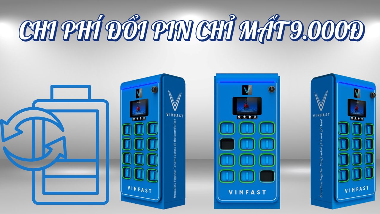 chi phí đổi pin xe máy điện chỉ mất 9.000đ