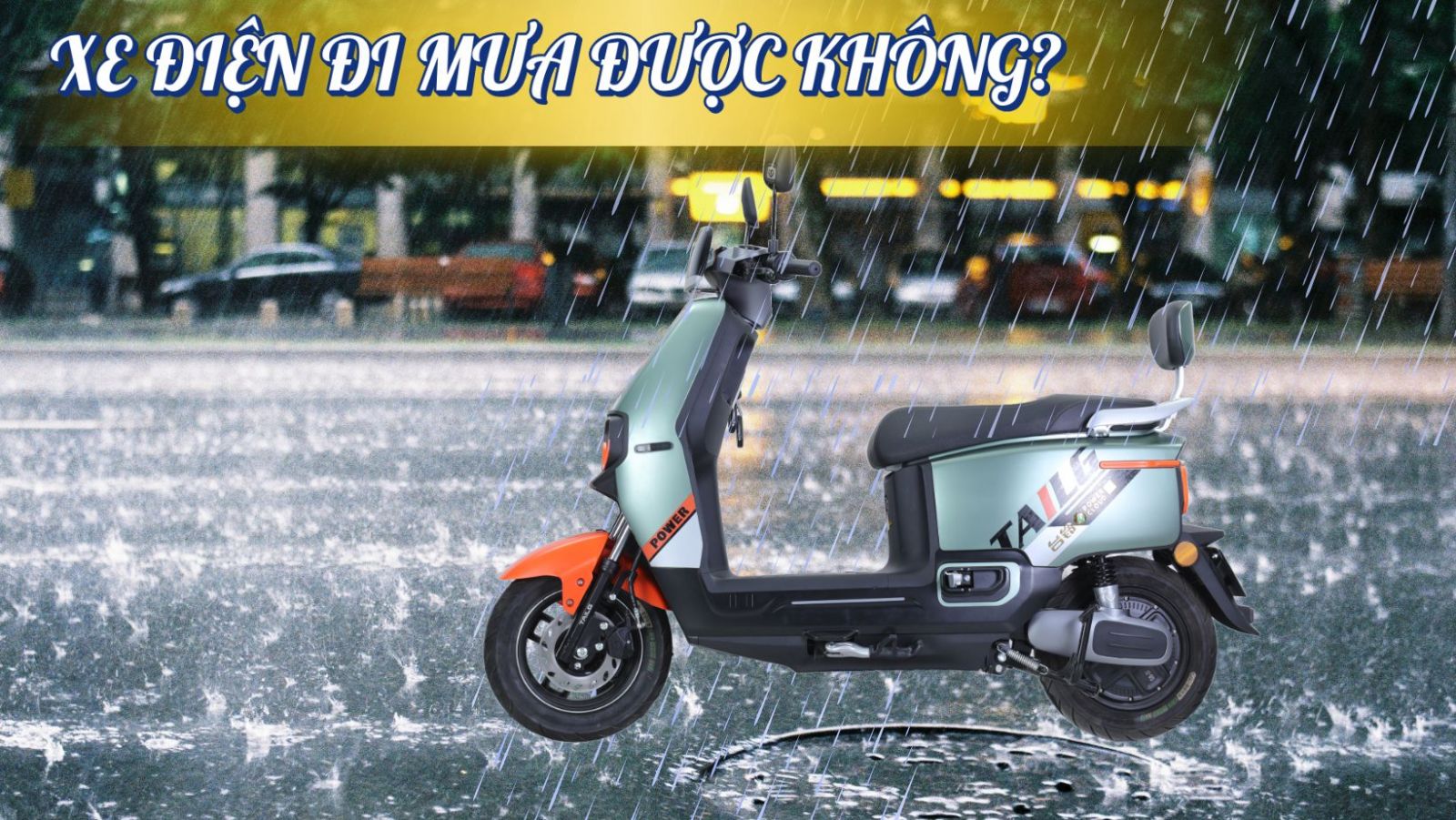 xe điện đi mưa được không