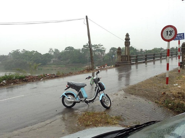 Xe đạp điện Nijia phanh đĩa lốp không săm được vận chuyển về tới Cầu Dục Khê - Chùa hương - Ứng Hoà - Hà Nội 