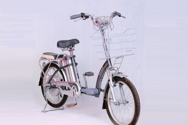 xe đạp điện Bridgestone QLI màu ghi