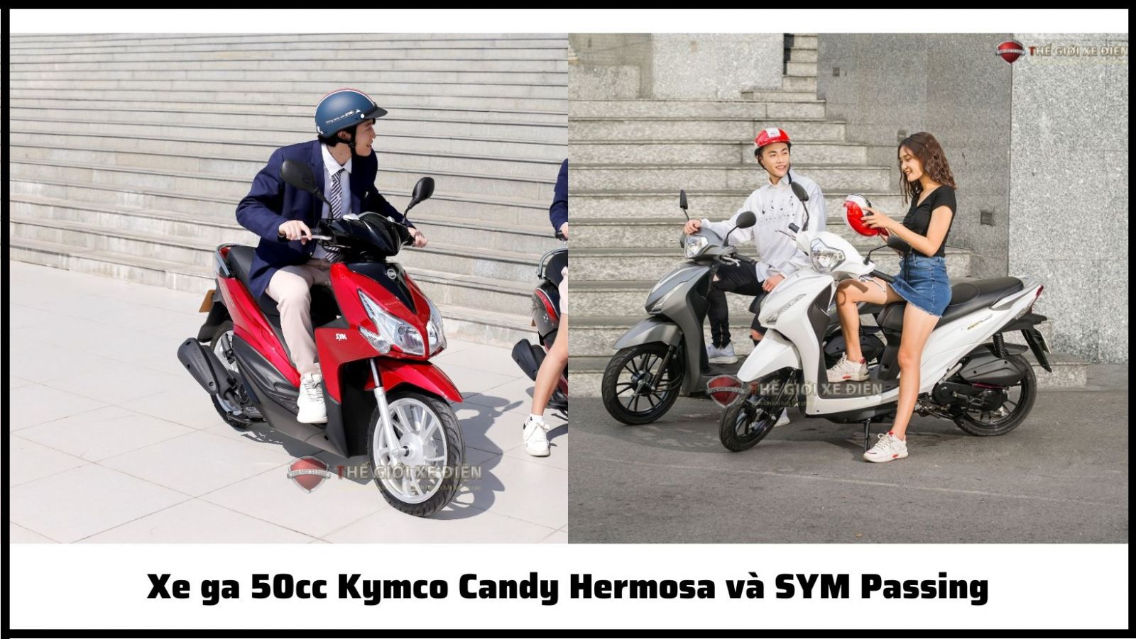 Xe ga 50cc Kymco Candy Hermosa và SYM Passing