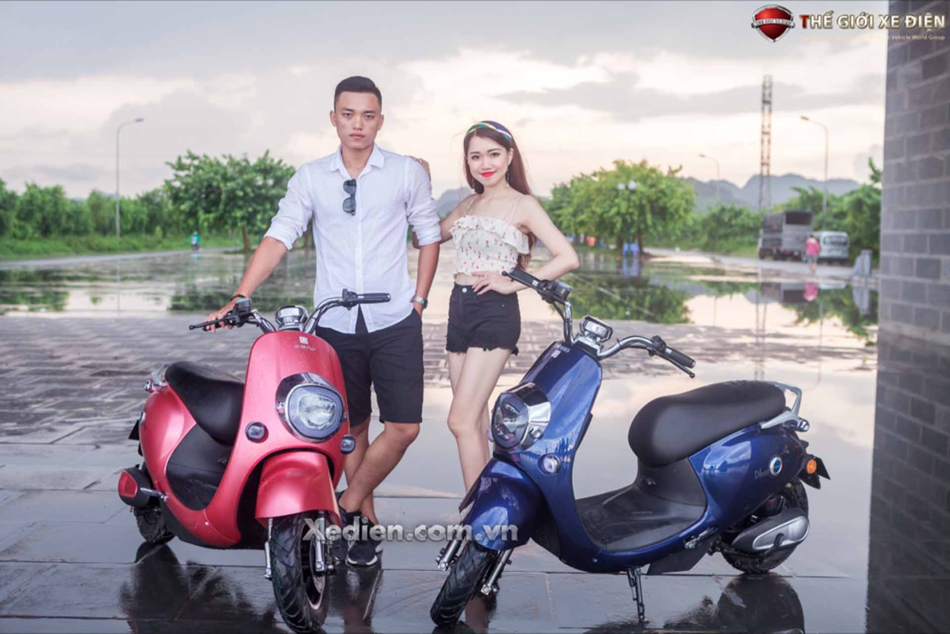 Kỹ năng “sống còn” đi xe máy điện Dibao Nami phanh đĩa trời mưa