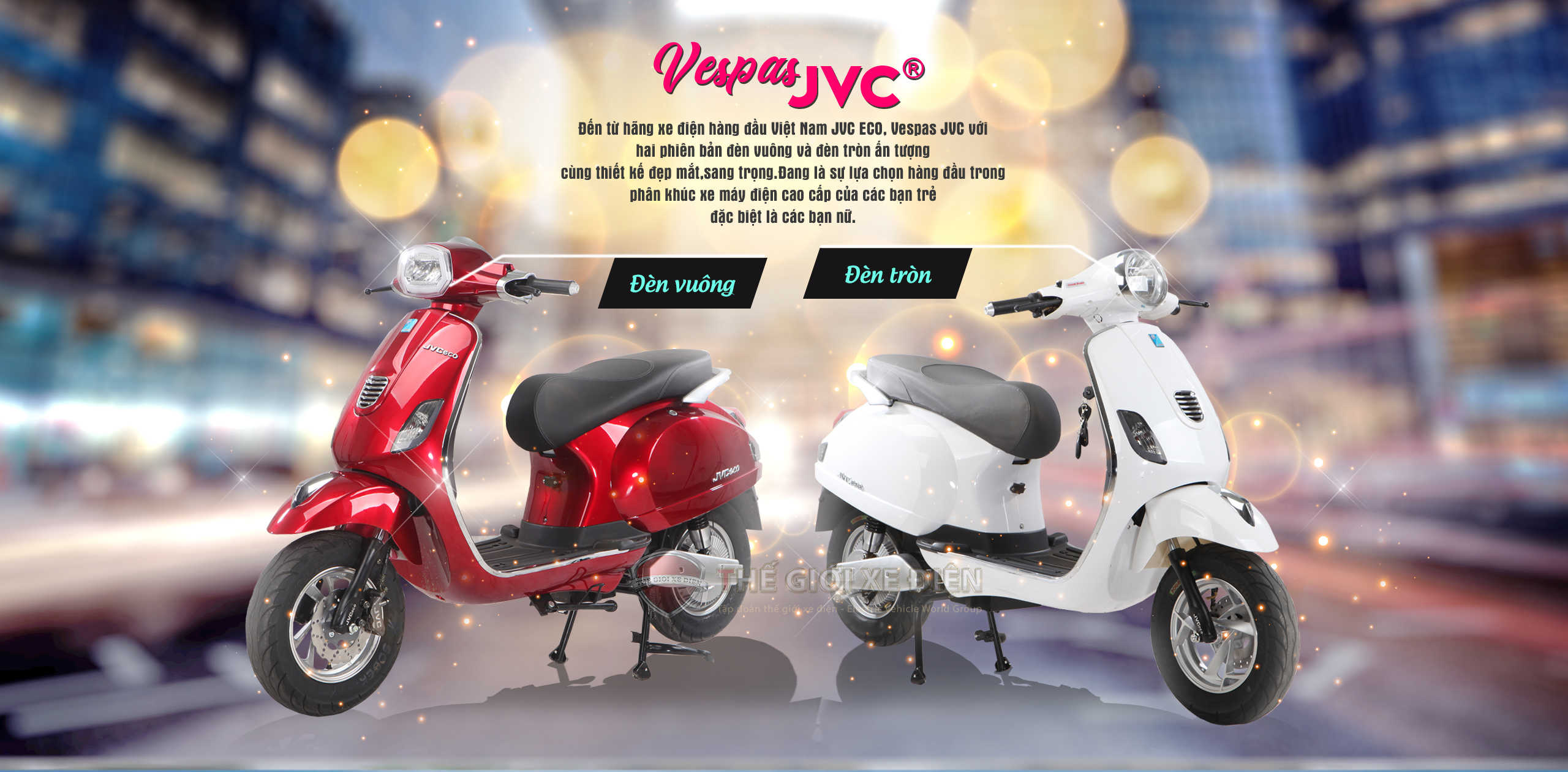xe máy điện JVC Vespas 2019 đèn vuông phanh đĩa