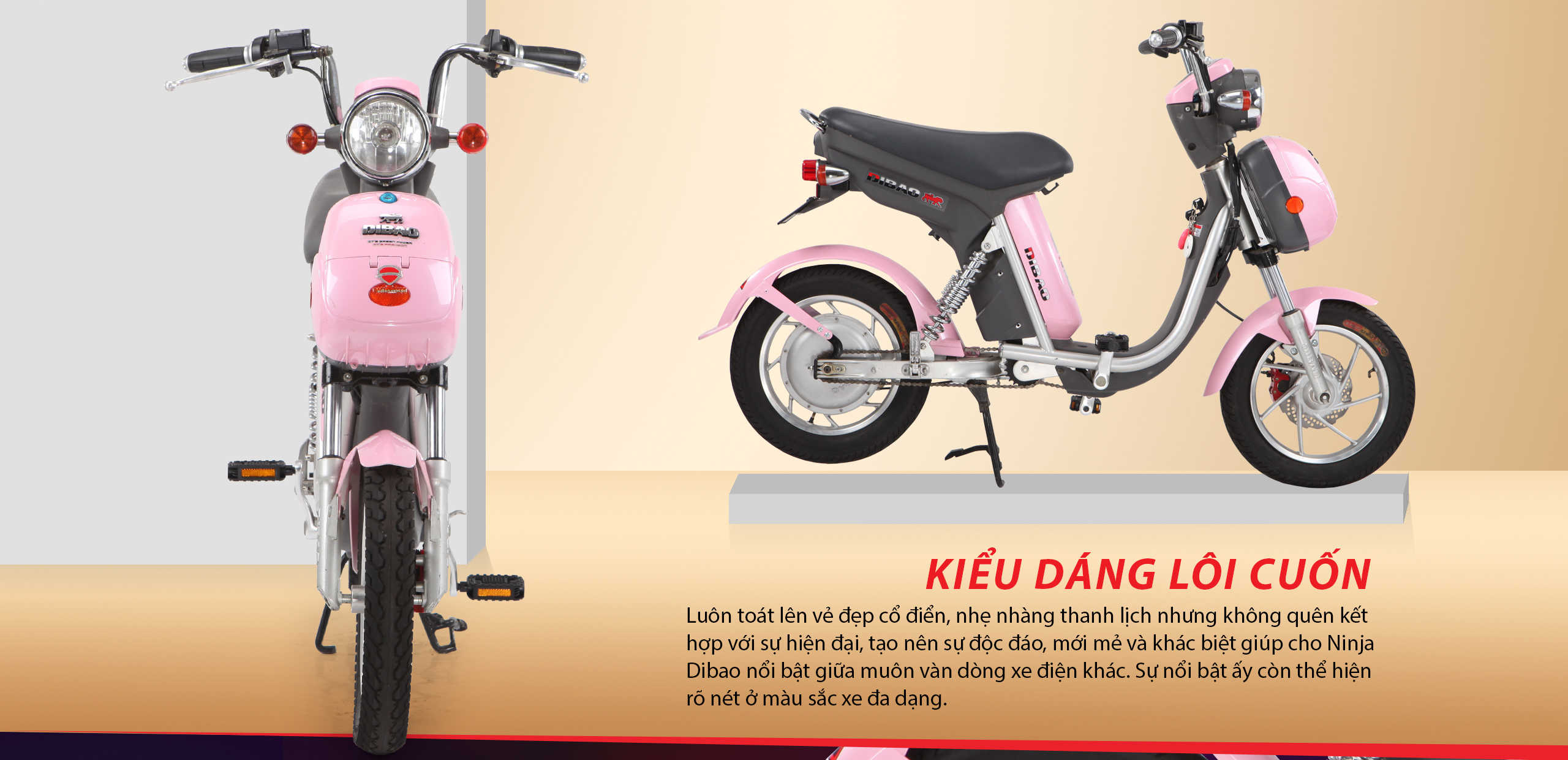 xe đạp điện ninja dibao phanh đĩa